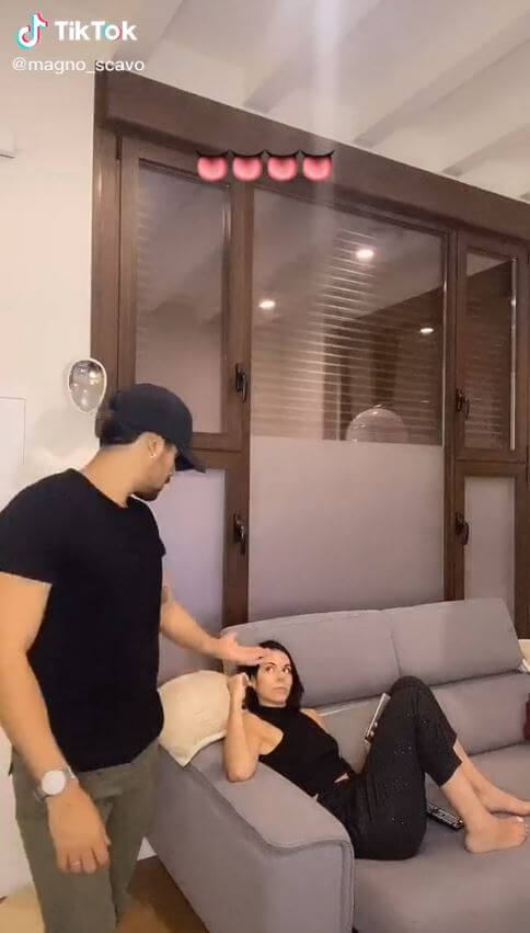 Magno Scavo with his wife.